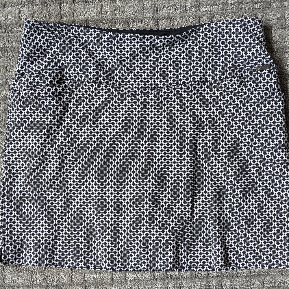 Patterned Black and White Skort